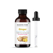 Majestic Pure Ginger Oil bottle closeup for diffuser aromatherapy use