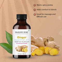 Majestic Pure Ginger Oil diffuser usage to refresh spaces naturally