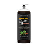 Majestic Pure Jamaican Black Castor Oil bottle for skin and hair care.