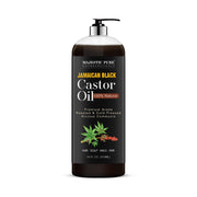 Majestic Pure Jamaican Black Castor Oil bottle for skin and hair care.