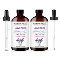 Majestic Pure Lavender oil bottle with dropper for precise diffuser use