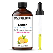 Majestic Pure Lemon Oil bottle in amber glass for diffusing and clarity