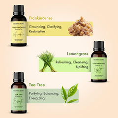 Majestic Pure Yoga Oil Set tea tree bottle for skin-friendly cleansing rituals