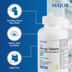 MAJOR 4 Hour Allergy Tablets tablets in blister pack for easy dosing