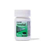 Major Ferosul green tablet packaging highlights a reliable iron supplement.