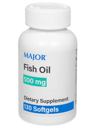 MAJOR Fish Oil bottle front view highlighting branding and omega-3 content