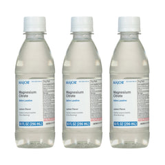 Major Magnesium Citrate bottle being poured for occasional constipation relief.
