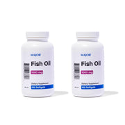 MAJOR Omega-3 Fish Oil 1000mg bottle showing daily EPA and DHA intake