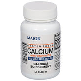 Major Oyster Shell Calcium bottle with tablets for daily bone health support.