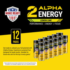 Make Ready Nutrition 2Alpha Energy Lemon Lime glass bottle ready for workout