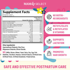 Mama's Select capsules close-up showing easy-to-swallow vegan capsules