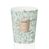 M&SENSE sandalwood jasmine scented soy candle with 3 wicks for long-lasting cozy fragrance.