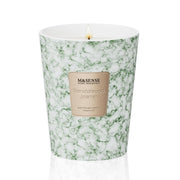 M&SENSE sandalwood jasmine scented soy candle with 3 wicks for long-lasting cozy fragrance.