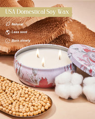Close-up of natural wax on M&SENSE Strawberry Poundcake candle