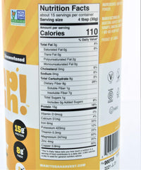 Manitoba Harvest hemp protein powder scoop, convenient serving for quick smoothies.