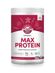 Manitoba Harvest Hemp Yeah powder in a package showing the unsweetened base and protein-rich formula
