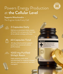 Manna Vitality Shilajit+ Capsules Himalayas origin label underscores purity