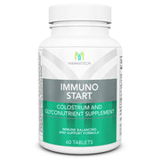 Mannatech ImmunoSTART bottle front highlighting natural immune support with MCP