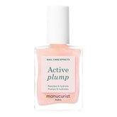 Manucurist Active Plump bottle with pearly baby rose finish for instant fullness.