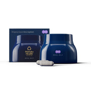 Manuka Health royal jelly capsules bottle highlighting skin vitality benefits