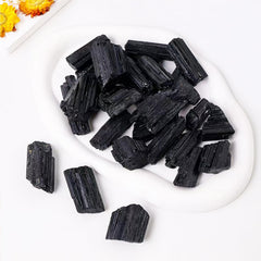 MAOSGO Black Tourmaline Crystals ideal for tumbling and DIY projects