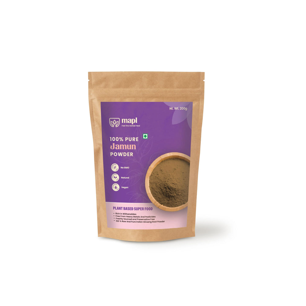 MAPL Jamun Powder packaging front view for versatile recipes.