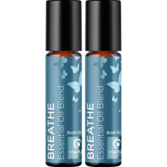 Maple Holistics Breathe roll-on bottle with refreshing eucalyptus and mint aroma for quick refresh