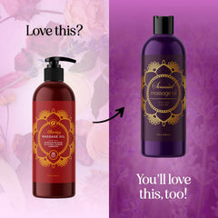 Maple Holistics glide-smooth massage oil demonstrates easy, even application.