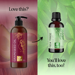Maple Holistics grapeseed oil applied on the body for smooth skin.