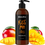 Maple Holistics Mango Sensual Massage Oil bottle pour for a smooth, non-greasy glide