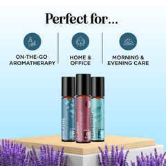 Maple Holistics peppermint roll-on tube showing cooling aroma for quick comfort