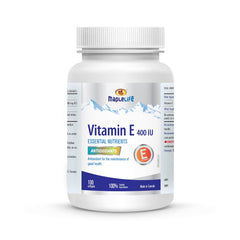 MapleLife Vitamin E 400IU softgel bottle on shelf for daily wellness