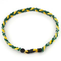MapofBeauty tornado necklace in green yellow; comfortable everyday wear.