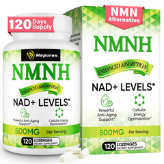 Mapurwn NMNH bottle front view highlighting NAD+ support for daily energy