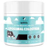 Marafiki liposomal bovine colostrum powder in packaging ready for daily use.
