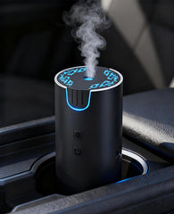Marchred car diffuser in compact design for on-the-go aromatherapy.