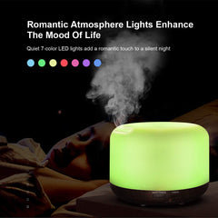 Marchred dark wood grain diffuser complements decor with natural style.