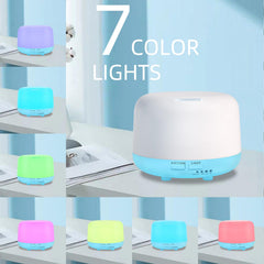 Marchred diffuser with 7-color LED lights creating ambient mood lighting