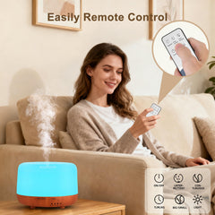 Marchred diffuser offers 7-color LED light for mood-enhancing illumination.