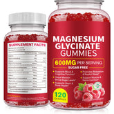Mariayu Magnesium Glycinate Gummies bottle illustrating 600mg formula for everyday relaxation.