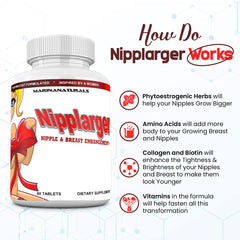 MARINANATURALS Nipplarger capsules on shelf convey convenient daily supplementation.