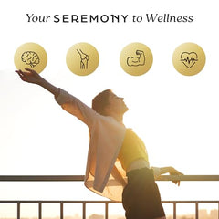 MARPHYL SEREMONY drops pouring into glass for quick absorption and dosing.