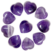 Marrywindix amethyst heart palm stone 1 inch for calming handheld use