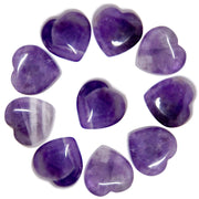 Marrywindix amethyst heart palm stone 1 inch for calming handheld use