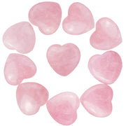 Marrywindix rose heart stone palm in hand for calming energy and focus