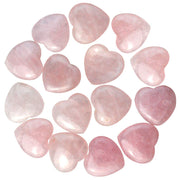 Marrywindix rose quartz heart palm stone pack for calming meditation