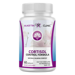 Martin Clinic Cortisol Stress Balance bottle supports calmer stress response.