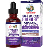 MaryRuth Organics Elderberry Syrup Extra Strength bottle ready for daily immune support.