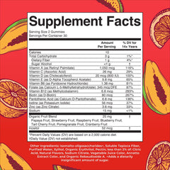 MaryRuth gummies closeup shows vibrant papaya-orange color for easy daily supplementation.