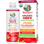 MaryRuth Organics men's multivitamin liquid bottle supports daily wellness and immune health.
